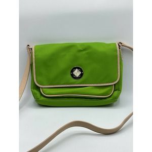 Kate Spade New York Green Nylon Crossbody Handbag Turnlock Purse
